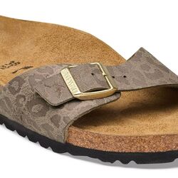 Birkenstock Slippers Madrid 1033186 Leo Gray Taupe Smal - 4067708289263