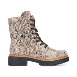 Rieker Veterboot 72627-64 Beige Slangen Print - 4066707232492
