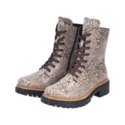 Rieker Veterboot 72627-64 Beige Slangen Print - 4066707232492
