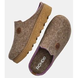 Rohde Pantoffel 6120 Leinen Taupe - 4064304155404