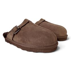 Adventure Shoes Pantoffel Oulu Brown Suede 100% Australische Merinowol - 8785342100152