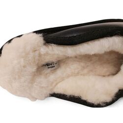 Adventure Shoes Pantoffel Tampere Black Leather 100% Australische Merinowol - 8785342100817