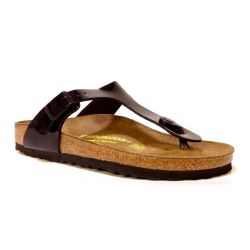 Birkenstock Gizeh Teenslippers Breed Zwart Lak 0043661 - 4013871907725