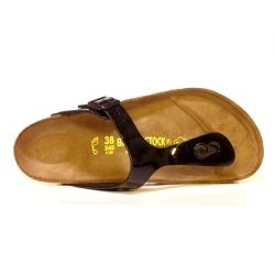 Birkenstock Gizeh Teenslippers Breed Zwart Lak 0043661 - 4013871907725