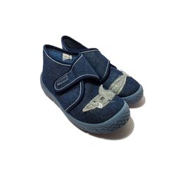Fischer Kinderpantoffel Blauw Haai - Fischer Kinderpantoffels Blauw Haai