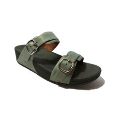 Fitflop Slipper Lulu Shimmer Bay Green Groen Metallic - Fitflop Slippers Lulu Shimmer Bay Green Groen Metallic