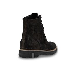 Waldlaufer Veterboot 683801 113 038 Zwart Brons Kroko Wijdte K - 4065447901781