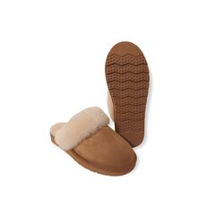 Van Driel Shoes Pantoffel Sheepskin Scuff Sis Cognac Bruin - 8951005738653