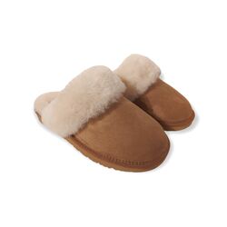 Van Driel Shoes Pantoffel Sheepskin Scuff Sis Cognac Bruin - 8951005738653