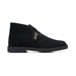 Clarks Veterboot Desert Boot Evo Zwart Suède Verwisselbaar Voetbed - 5059680434020
