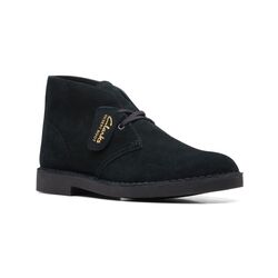 Clarks Veterboot Desert Boot Evo Zwart Suède Verwisselbaar Voetbed - 5059680434020