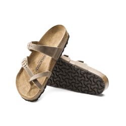 Birkenstock Slipper Mayari 1011433 Tabacco Brown Breed Gevet Leer - 4044477321776