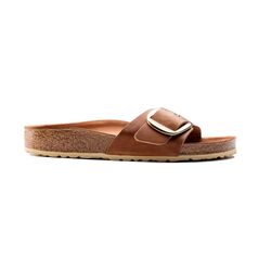 Birkenstock Slippers Madrid Big Buckle 1006525 Cognac Smal Gevet Leer - 4054056597584
