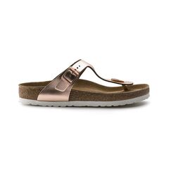 Birkenstock Slipper Gizeh 1005048 Metallic Copper Normaal Zacht Voetbed - 4052605893163