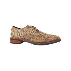 Jenszen Geklede Veterschoen 3923-G Foil Beige - 8951005739568