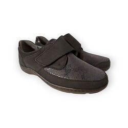 Waldlaufer Orthotritt Klittenbandschoen 496H31 350 194 Blauw Stretch Wijdte H - 4059524625332