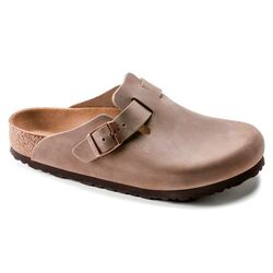 Birkenstock Slipper Boston 1019484 Tabacco Brown Nubuck Smal - 4061416495206