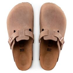 Birkenstock Slipper Boston 1019484 Tabacco Brown Nubuck Smal - 4061416495206