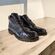 Durea Korte Veterboot 9797 185 7534 Blauw Lak - 8720727982794