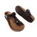 Birkenstock Gizeh Teenslipper 0845251 Zwart Gevet Leer Normaal - 4040714266947