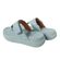 Fitflop Slipper F-Mode Go Adjustable Flatform Toe-Post Platino Bondi Blue - 197533538794