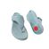 Fitflop Slipper F-Mode Go Adjustable Flatform Toe-Post Platino Bondi Blue - 197533538756