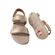 Fitflop Sandaal F-Mode Go Adjustable Flatform Back-Strap Sandals Platino Goud - 197533588461