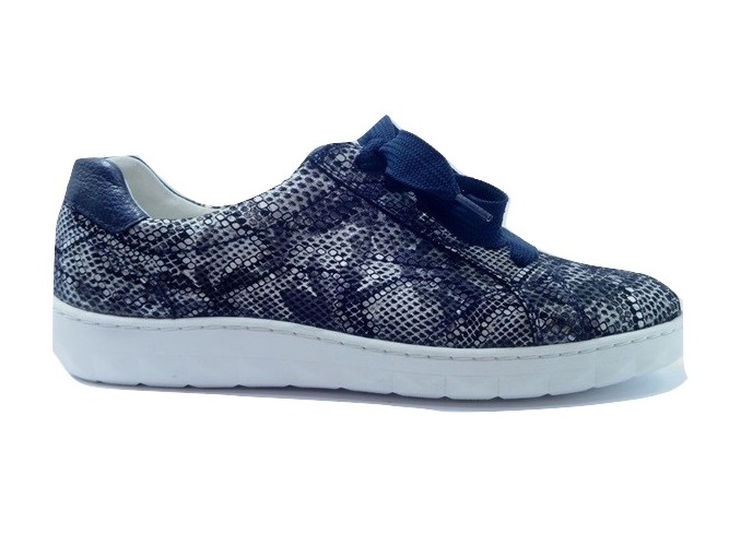 Waldlaufer Dames Enkellaarsjes Blauw lak print k rijgbootie ls | Van den  Assem