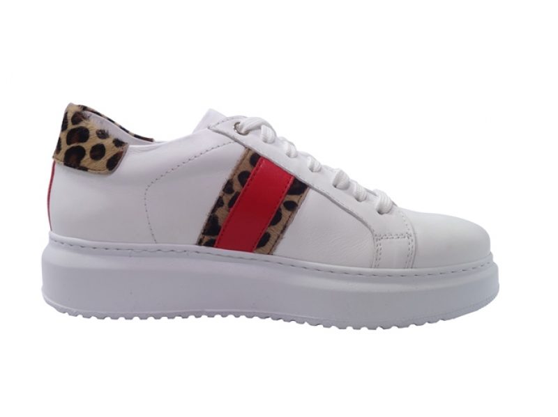 Van Driel Exclusive Sneakers Dordrecht Wit Rood - Van Driel Schoenen