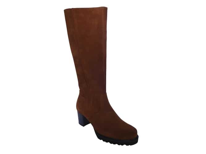 Durea Lange Laars 9705 Cognac Suede Wijdte H - Van Driel Schoenen
