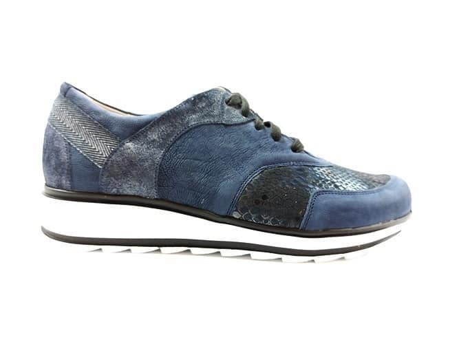 Durea Sneakers 6225 685 H Blauw Snake - Van Driel Schoenen