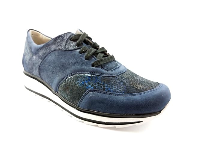 Durea Sneakers 6225 685 H Blauw Snake - Van Driel Schoenen