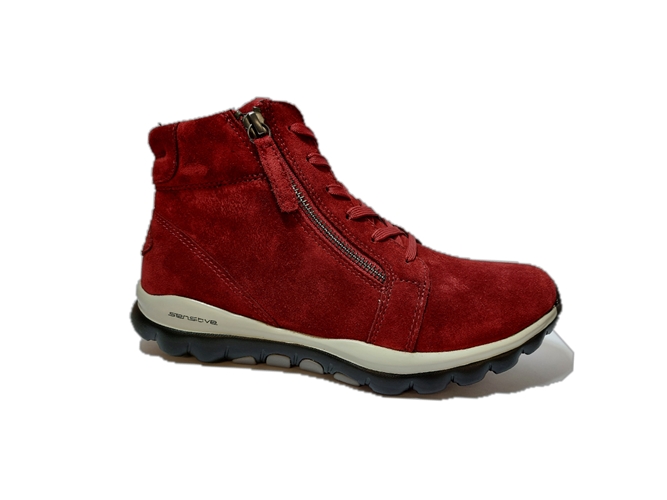 Gabor Rollingsoft Veterboots 76.868.38 Suède Rood - Van Driel Schoenen