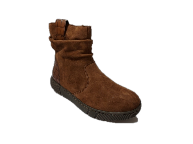 Rieker Korte Laars 72981-24 Bruin Suède - Van Driel Schoenen